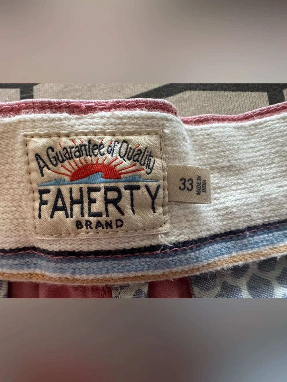 Faherty Rose Cotton Chino Flat-Front Shorts. BB21